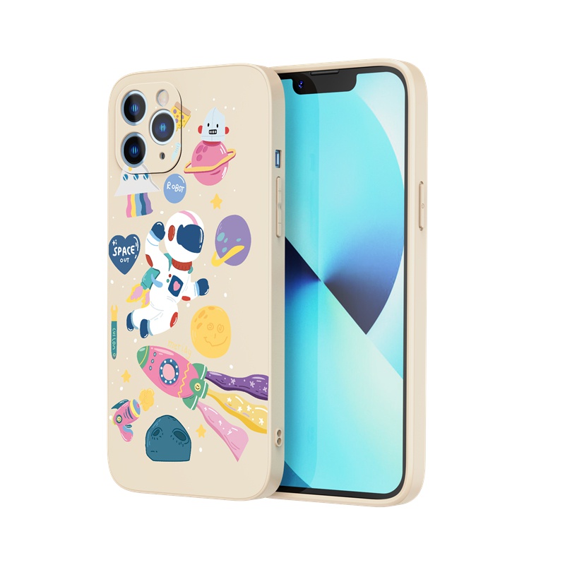 Ốp lưng iphone Ốp điện thoại silicon dẻo Suntaiho phi hành gia cho iPhone 13 12 11 Pro Max X XR Xs Max 7 8 Plus 12mini 13mini