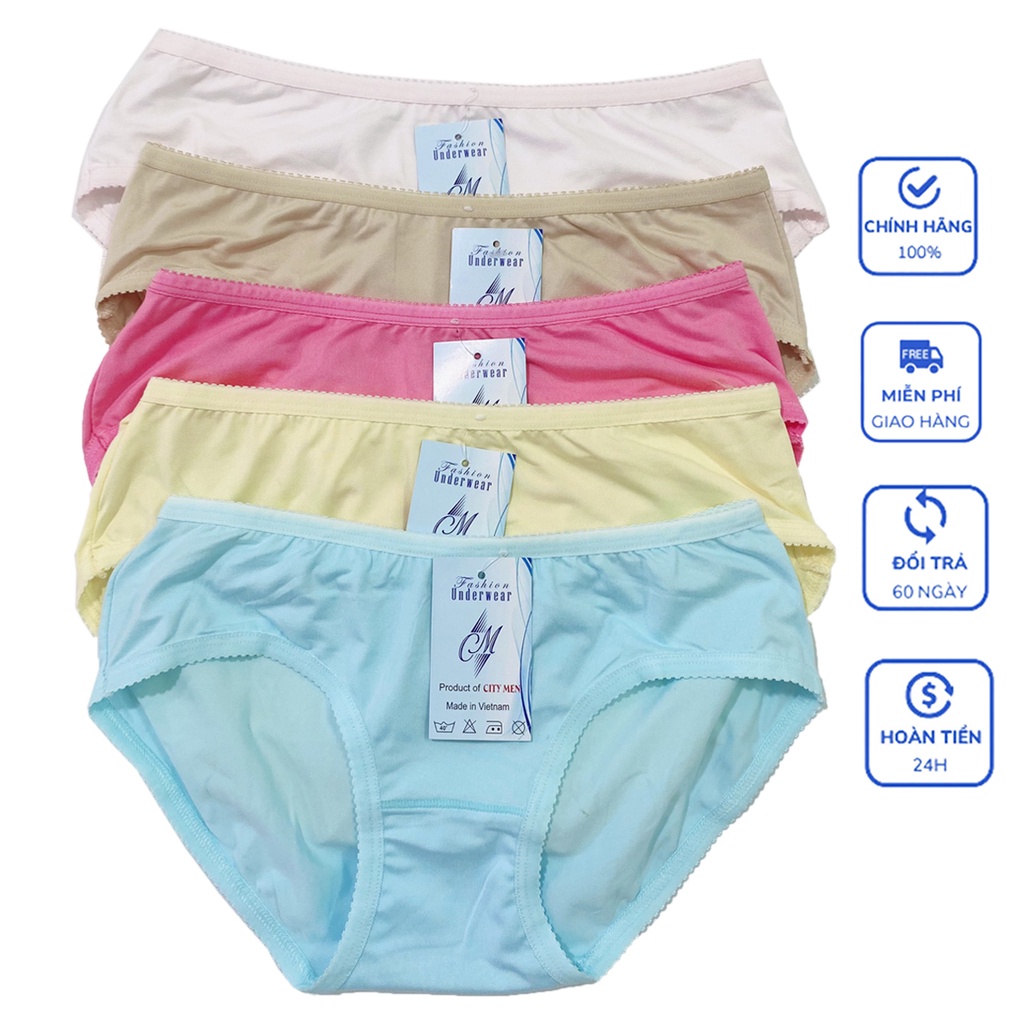 Combo 10 Quần Lót Nữ CITYMEN Vải Cotton Thái, Co Giãn 4 Chiều, Thông Thoáng, Thấm Hút Tốt, Kháng Khuẩn, Khử Mùi