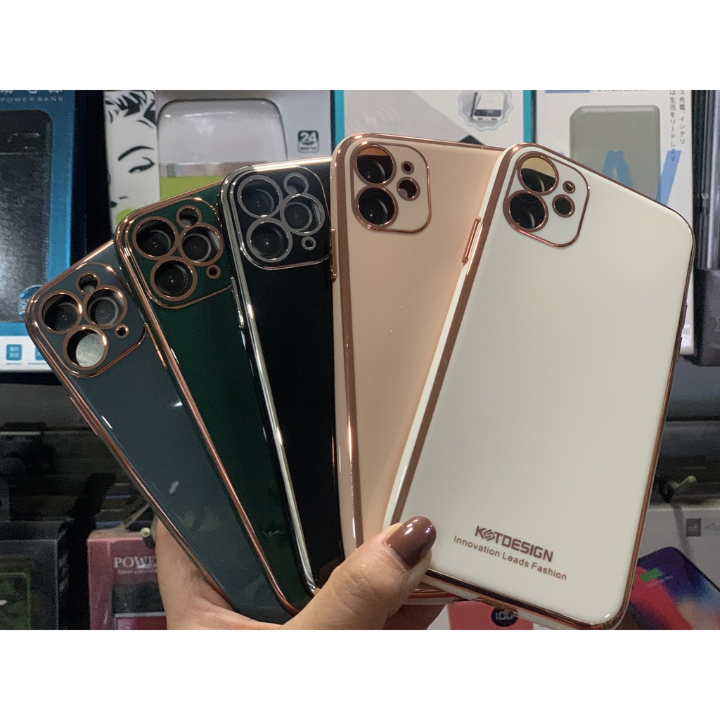 Ốp dẻo KST lưng màu viền xi cho các dòng 7plus, 8plus, X, Xs Max ,11, 11Pro Max đẹp
