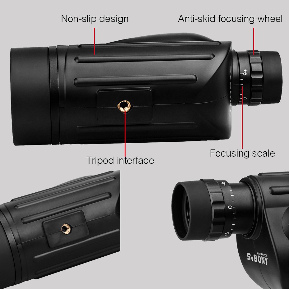Kính thiên văn 1 mắt SVBONY SV49 HD chống nước tiện lợi cho cắm trại/hoạt động ngoài trời 13x50