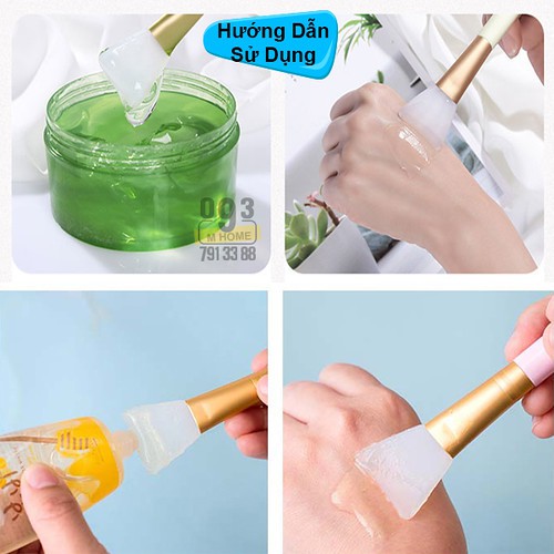 Combo 2 Cọ Silicon Cọ Lông Mềm Quét Mặt Nạ