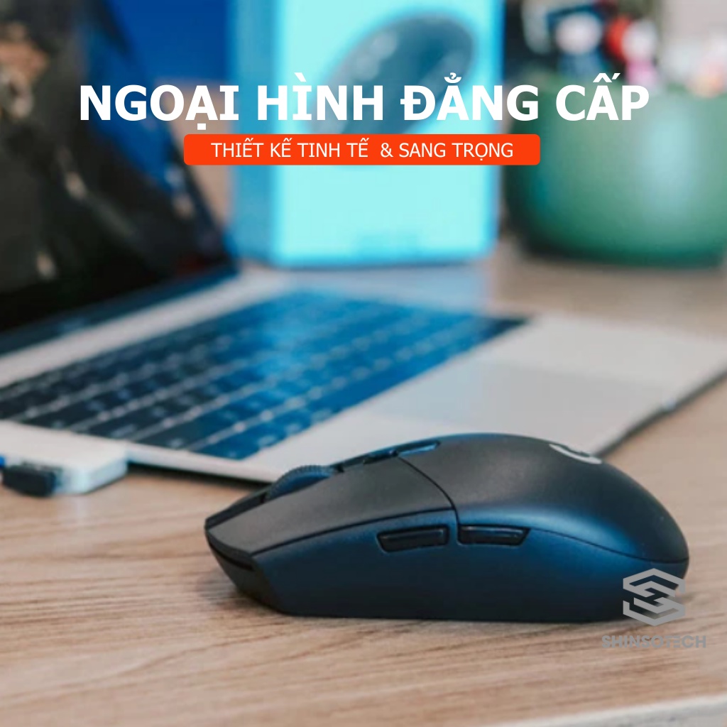 Chuột không dây Logitech G304 click silent tiết kiệm pin phù hợp chơi game và làm việc văn phòng