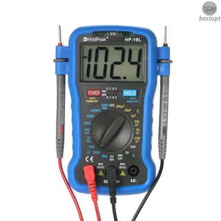 B&O HoldPeak Backlight LCD Digital LCR Multimeter Resistance Capacitance Inductance Transistor hFE Test Tester Meter with Wrist Strap