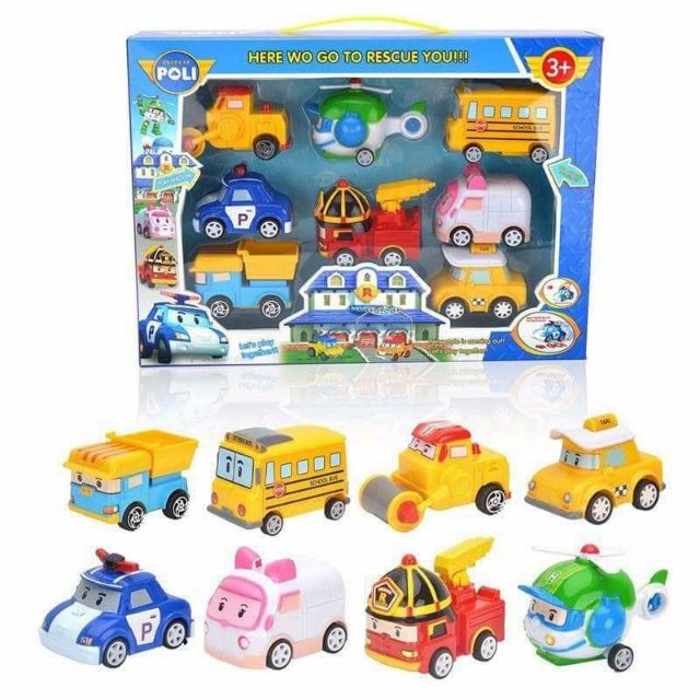 BỘ 8 XE TRỚN ROBOCAR POLI