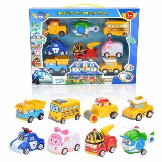 Bộ 8 xe trớn robocar poli