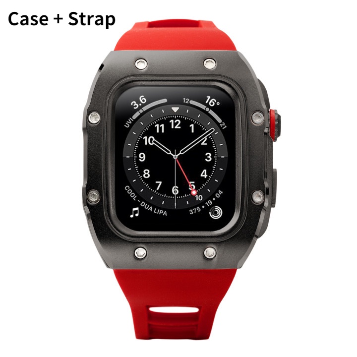 Ốp Hợp Kim Nhôm + Silicone 44Mm Cho Apple Watch 6 5 4
