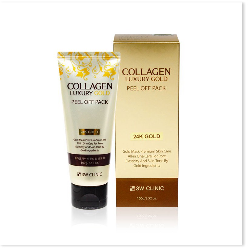 [Mã chiết khấu giảm giá mỹ phẩm chính hãng] Mặt Nạ Lột Tinh Chất Vàng 24K 3W CLinic Collagen & Luxury Gold Peel Off Pack