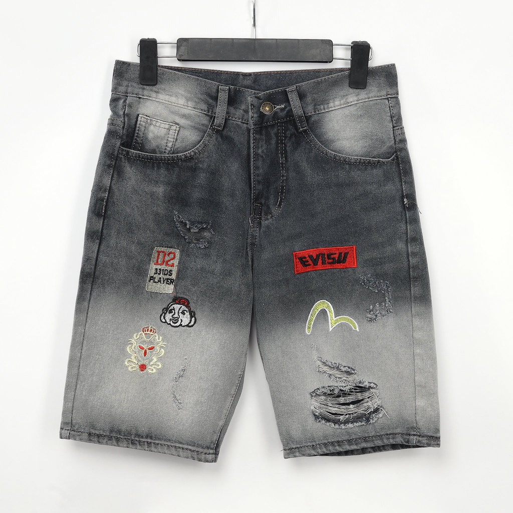 Quần short jean nam Xám rách phong cách cao cấp - chất liệu denim co dãn tốt (from chuẩn)Lady-Hn Store88 ms 44