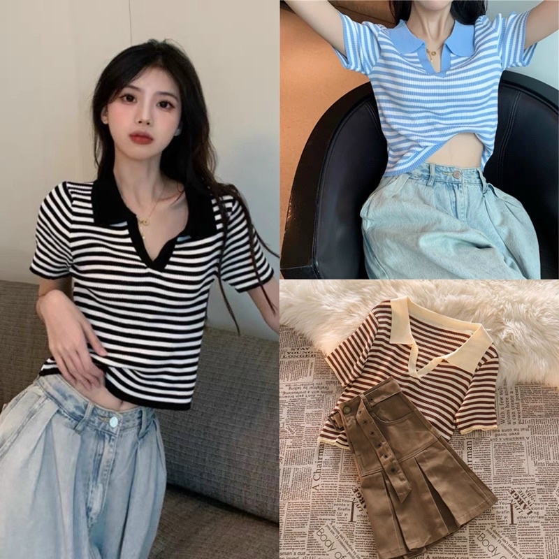 [Ảnh thật/Video]Áo croptop Binzy mongtogi ba màu Hot hit Áo croptop co dãn bốn chiều cho mùa hè