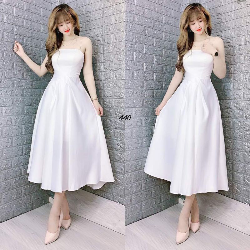 đầm xòa 2 dây công chúa_ hàng thiết kế