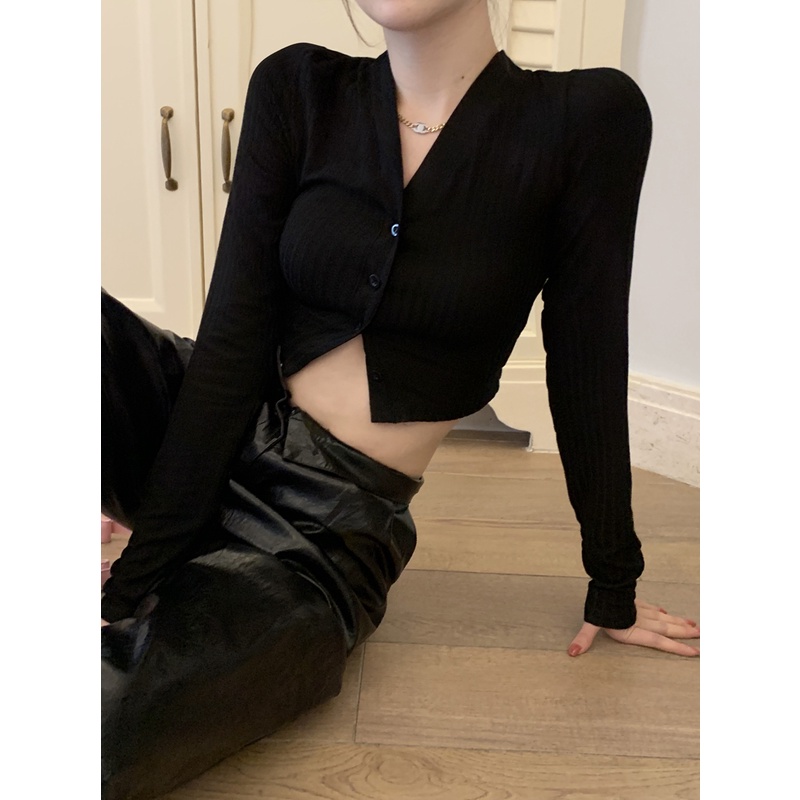 QADCOL  Áo Thun Dáng Ôm Thiết Kế Quyến Rũ Thời Trang Dành Cho Nữ