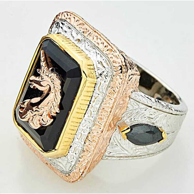Nhẫn vàng hồng / vàng / bạc Agate Đá quý dành cho nam