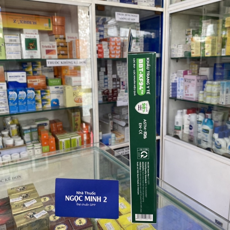 ✅ [Chính Hãng] Khẩu trang y tế BBT-KF94 hộp 10 cái ( 4 lớp ) vải kháng khuẩn lọc khuẩn 98% chống virus