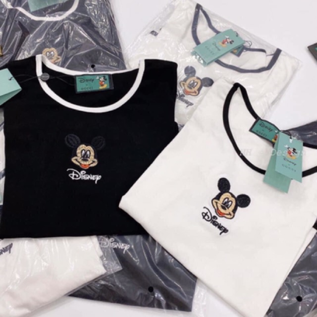 Áo phông mickey viền