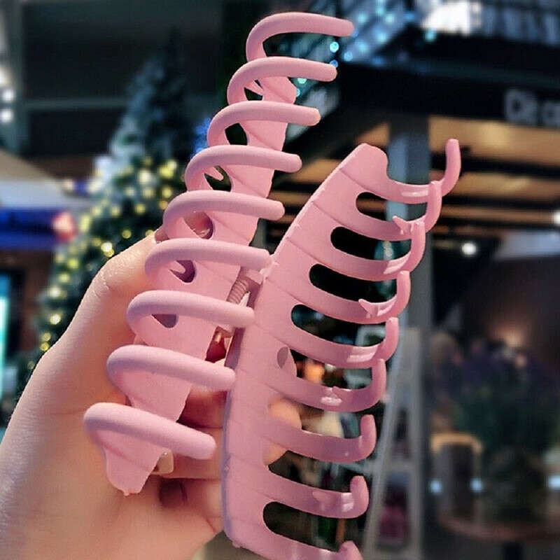 Kẹp Tóc Càng Cua Nhựa Acrylic 6 Màu Trơn Thời Trang Dành Cho Nữ