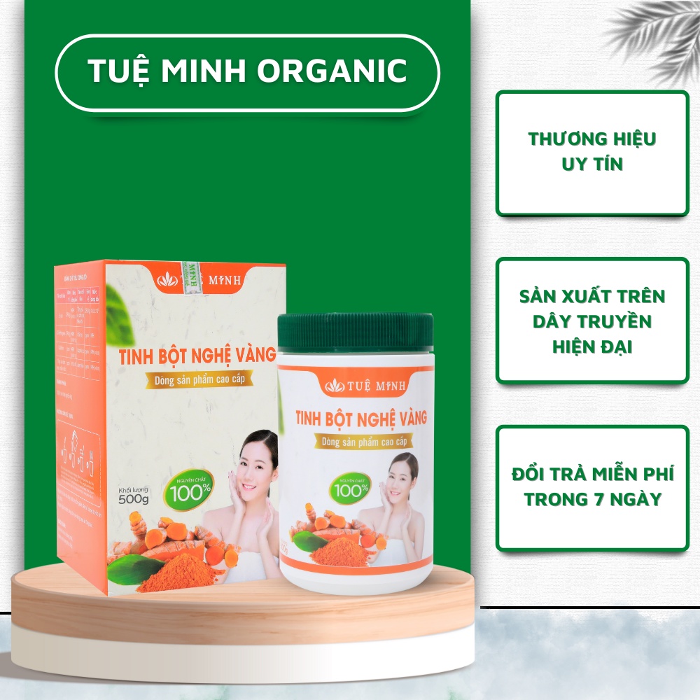 Tinh bột nghệ vàng nguyên chất Tuệ Minh cao cấp 1 hộp 0,5kg