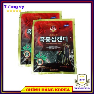 Kẹo sâm chính hãng, kẹo hắc sâm hàn quốc gói 170g, tuongvykorea