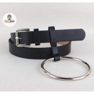 Thắt lưng nữ bản nhỏ khoen tròn da pu - cutezoo