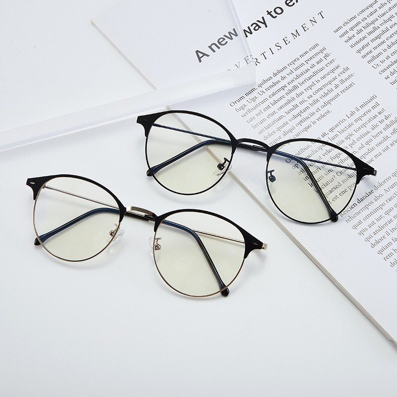 Mắt Kính Form Tròn có thể thay tròng Thời Trang Phong Cách Hàn Quốc Hot Trend - Hata24h