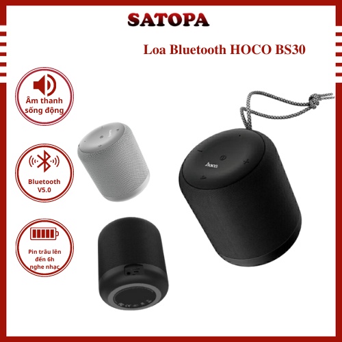 Loa bluetooth nghe nhạc mini HOCO BS30 Loa không dây chính hãng hỗ trợ thẻ nhớ jack 3.5 kêt nỗi máy tính