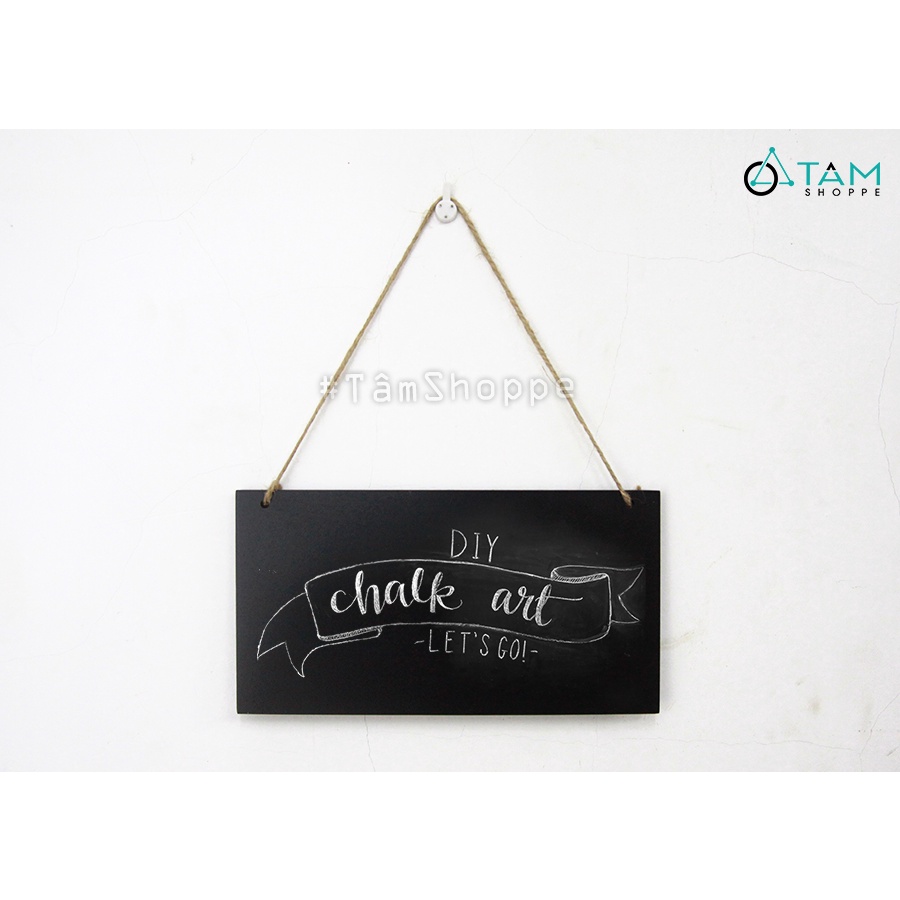 Bảng đen viết phấn gỗ treo tường 26x14cm BDTC-02