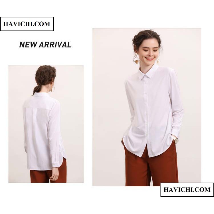 Áo sơ mi nữ trắng 💚𝐅𝐑𝐄𝐄𝐒𝐇𝐈𝐏💚 áo sơ mi nữ dài tay form rộng kiểu bánh bèo dáng suông, bóp chiết eo đi học sinh đuôi tôm | BigBuy360 - bigbuy360.vn