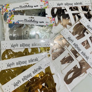 Dây Chữ Happy Birthday Trang Trí Tiệc Sinh Nhật Cùng Các Combo Bong Bóng, Dây Happy Birthday Ép Kim Chữ Kiểu