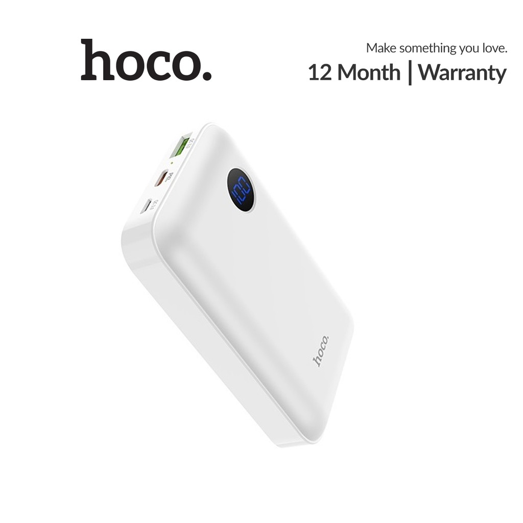 Pin dự phòng Hoco J44 10000mAh 2 cổng sạc tích hợp cổng sạc nhanh Type-C 18 và USB , màn hình LED hiển thị mức pin