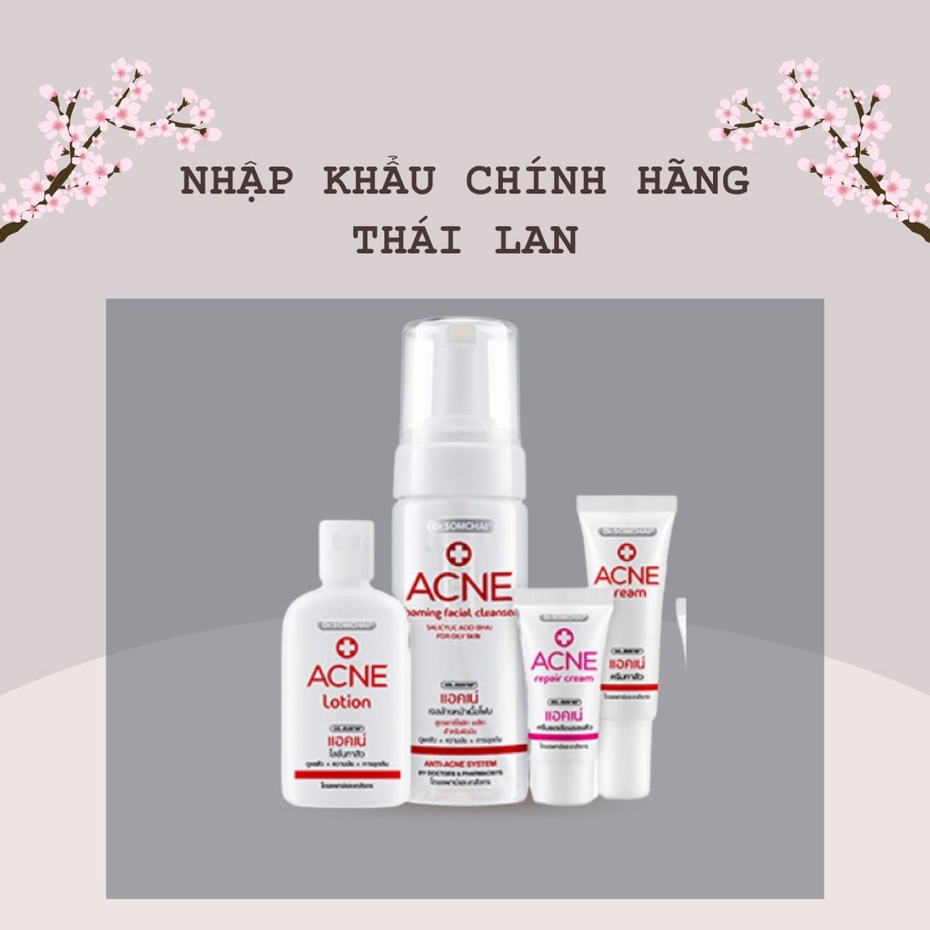 Kem thoa mụn DR.SOMCHAI ACNE giúp làm mờ vết thâm, thông thoáng lỗ chân lông, giảm thiểu dầu thừa, ngăn ngừa mụn 15g