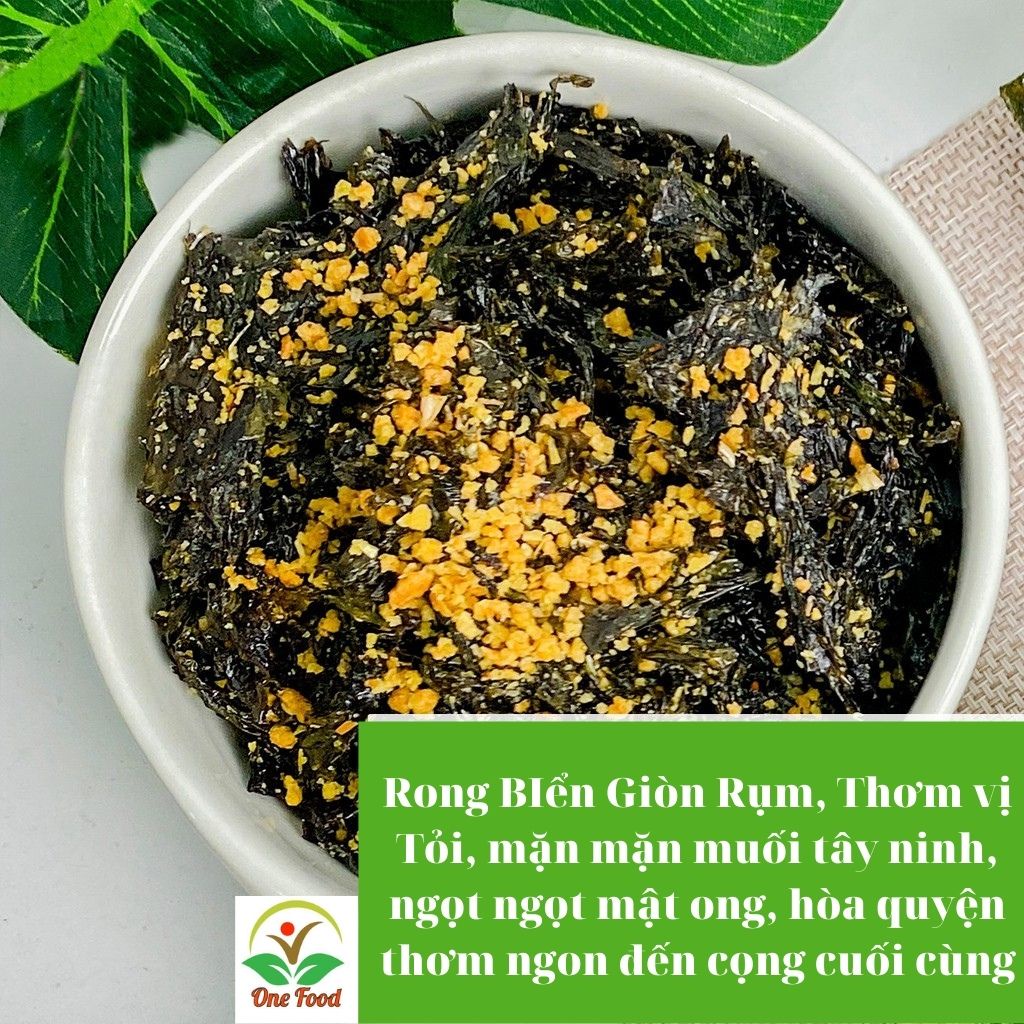 Rong Biển Cháy Tỏi Sấy Khô Ăn Liền Mè Rang Loại 1,Đồ Ăn Vặt Hà Nội, OneFood68