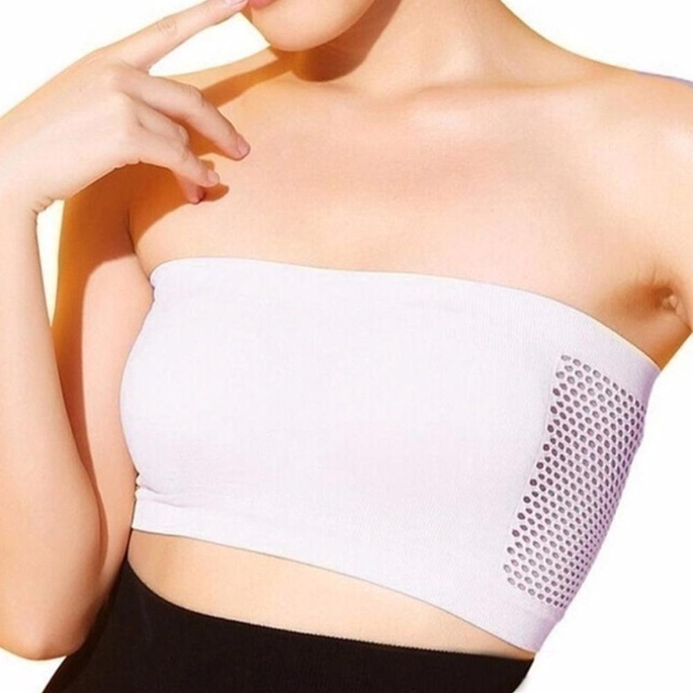Mesh Breathable Tube Top Summer All-match Large Size Seamless Wrap Chest Tube Top Anti-glare Sports Bra