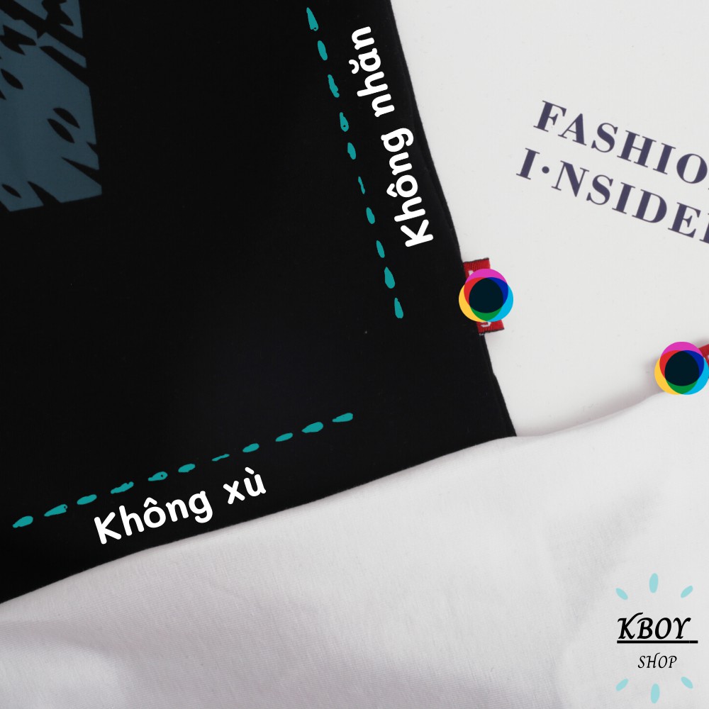 Áo Thun Nam Tay Ngắn Kboy Shop Áo phông unisex trắng đen 100% cotton, in hình, tay ngắn, dễ phối đồ - V63