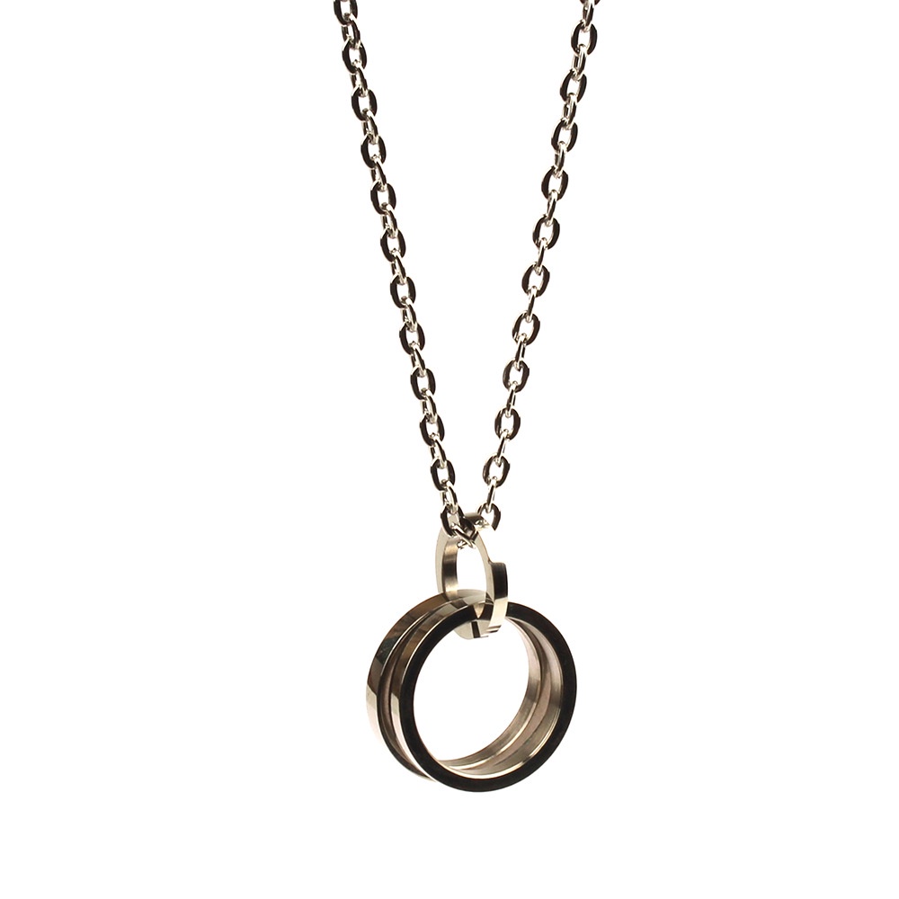 Dây chuyền xích titan thép không rỉ 2 vòng thời trang siêu kul