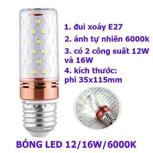 Bóng đèn LED Bóng Bắp 12W 3 màu E27