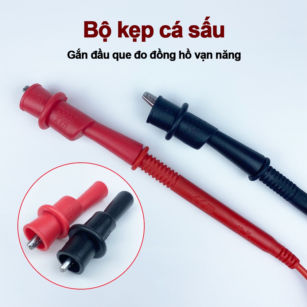 Bộ kẹp cá sấu gắn đầu que đo đồng hồ vạn năng