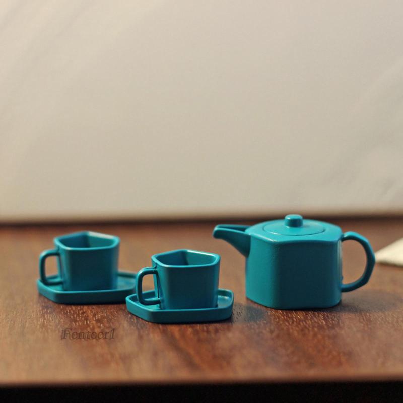 Bộ Ấm Tách Uống Trà Trang Trí Nhà Búp Bê Tỉ Lệ 1 / 12