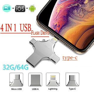 4in1 USB3.0 high speed U disk USB Flash For iOS iPhone iPad Android 32GB 64GB OT