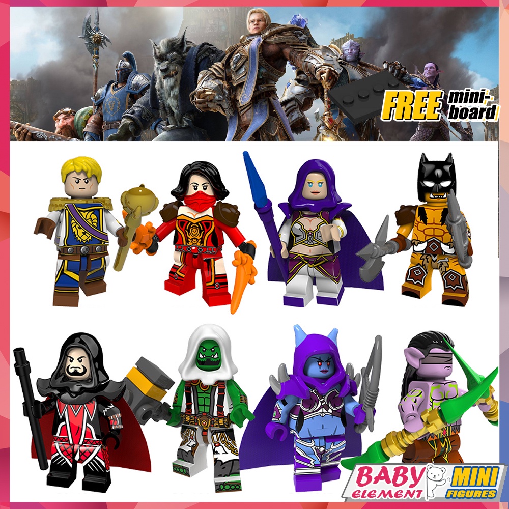 Mô Hình Nhân Vật Anduin Wrynn Vanessa Jaina Rexxar Remar Medivh Thrall Sylvanas Mini 8 Kiểu Trong World of Warcraft PG8165