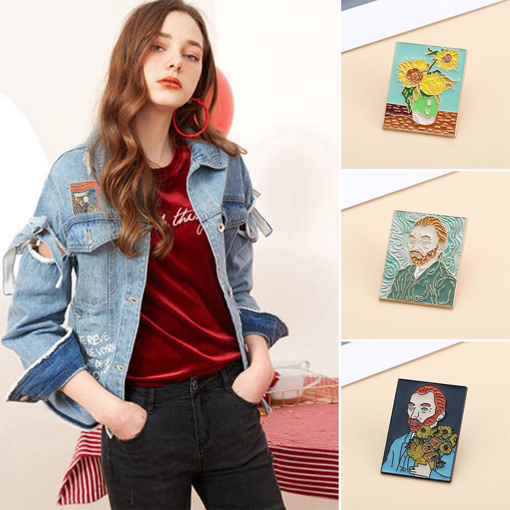 Trâm Cài Áo Hợp Kim Hình Tranh Van Gogh