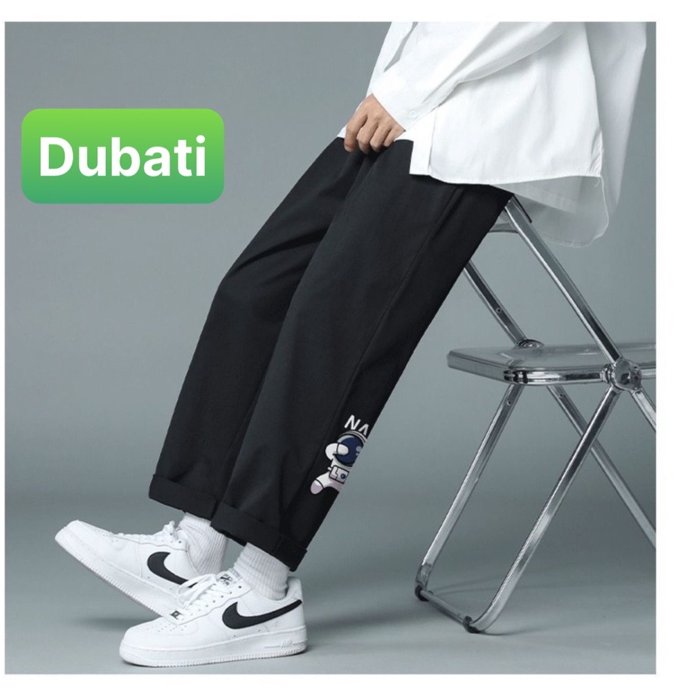 Quần baggy nam nữ Unisex ống rộng in hình Nasa - Kiểu quần Kaki Nam Nữ Ống Suông Basic Unisex  hot trend- dubati fashion