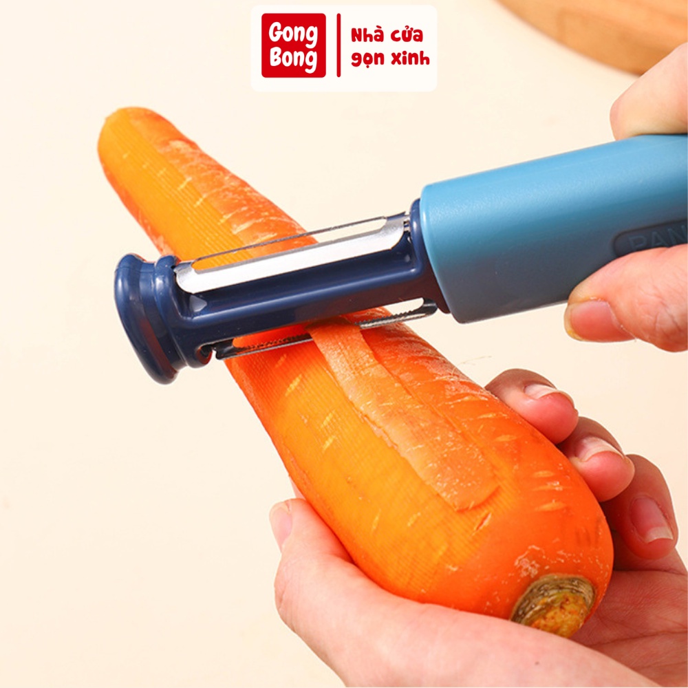 Dụng cụ mài dao kèm gọt hoa quả 2 đầu siêu bén tiện lợi dành cho nhà bếp