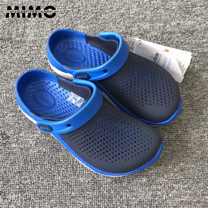 Tặng jibit, Dép sục Literide 360 clog Navy xanh, đế xoắn kép êm mềm nhẹ cho bé trai
