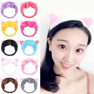 Băng đô turban cài tóc tai mèo rửa mặt xinh xắn