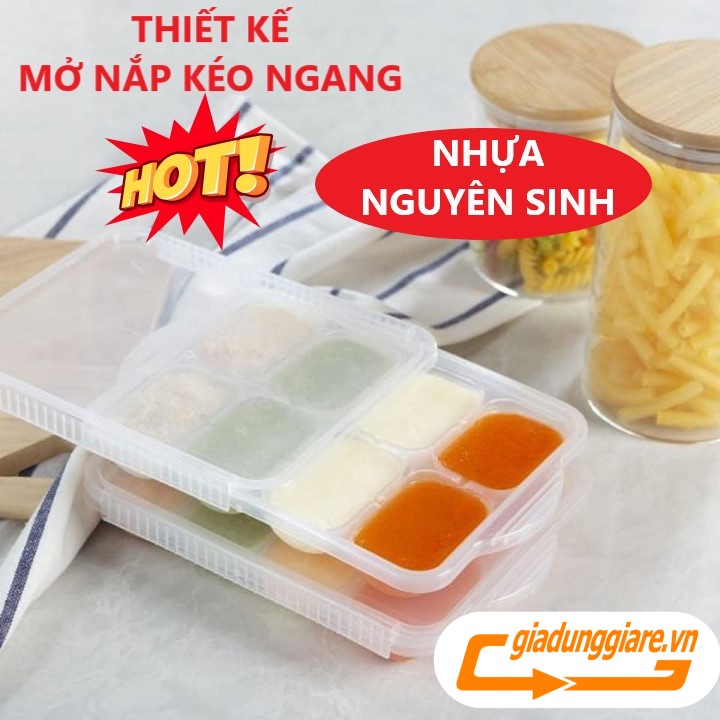 KHAY TRỮ ĐÔNG đồ ăn dặm Amori INOCHI nhựa nguyên sinh an toàn thực phẩm cho bé - GIADUNGGIARE.VN