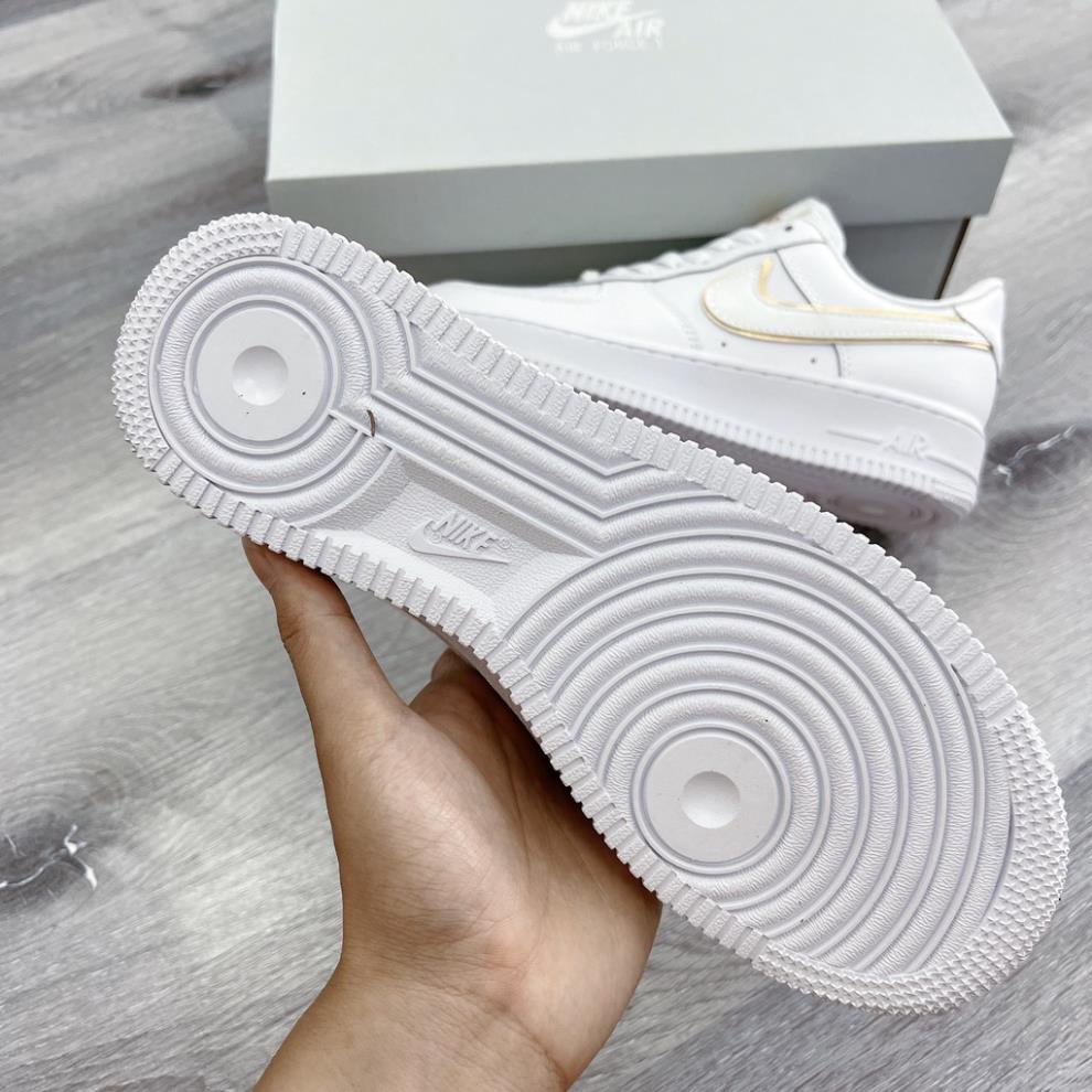 Giày thể thao AF1 Metallic gold Trắng Vệt Gold nam nữ hot trend 2022 tôn dáng hàng FullBoxBill