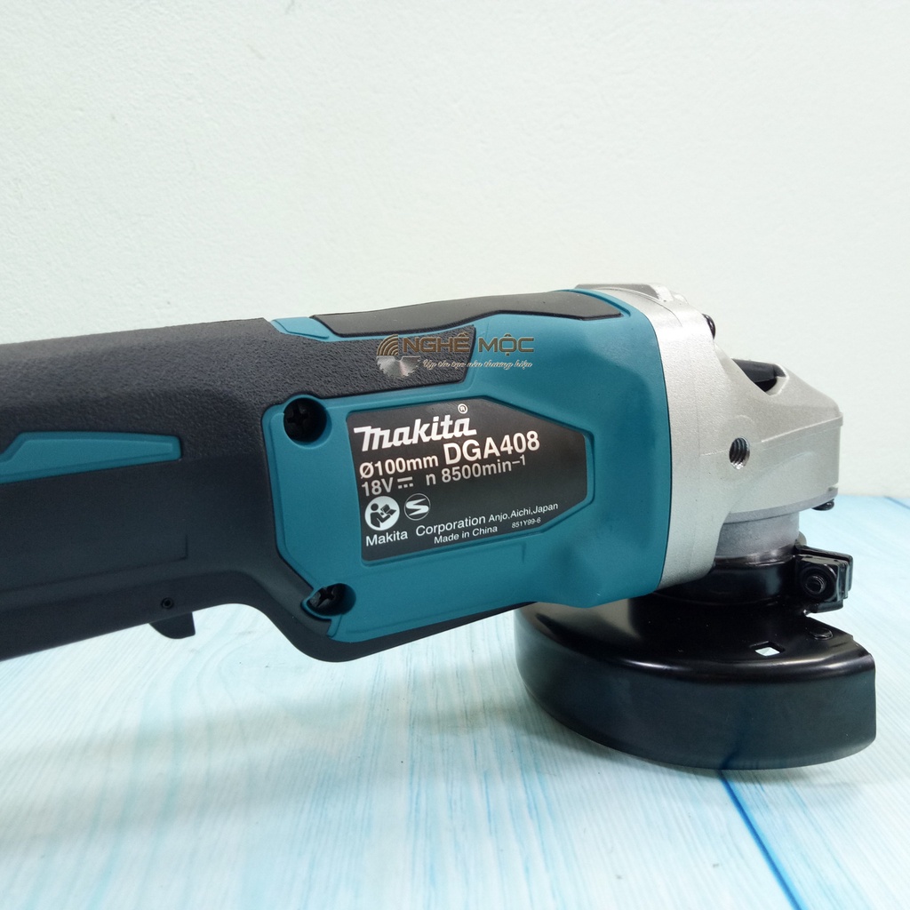 Máy mài góc pin Makita DGA408Z 18V chính hãng máy cắt Makita DGA 408 công tắc bóp Nghề Mộc