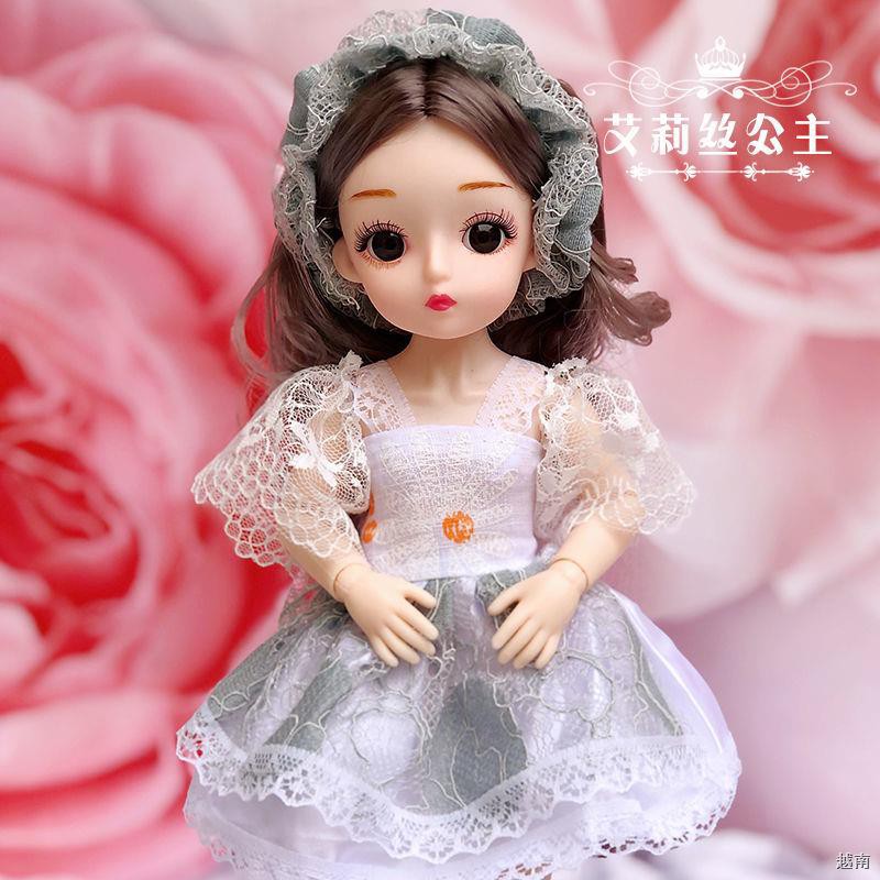 ▫✱₪30 cm đồ chơi mắt thật búp bê Barbie âm nhạc cô gái trẻ em quà tặng bjd bộ hộp