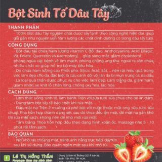 Bột dâu tây Organic ăn dặm