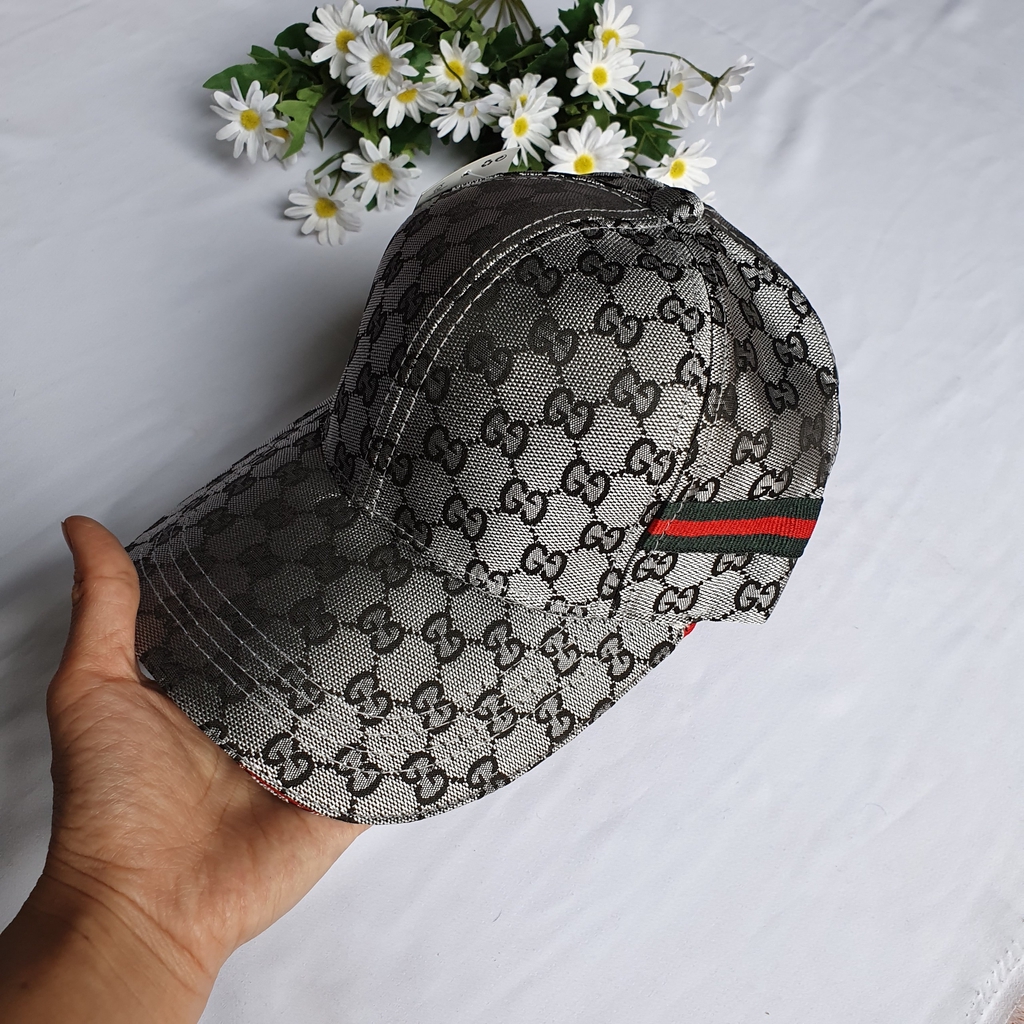 MŨ NÓN LƯỠI TRAI NÓN KẾT HỌA TIẾT GG