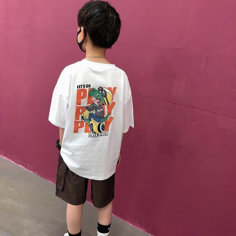 Áo Thun Tay Ngắn In Hình Hoạt Hình Dễ Thương Cho Bé Trai